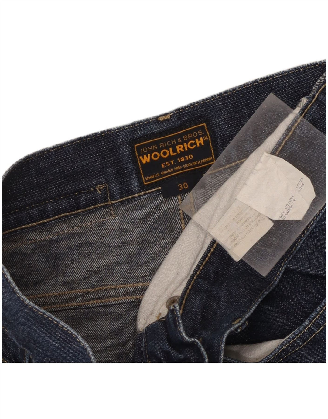 Jeans dritti da uomo Woolrich W30 L29 cotone blu
