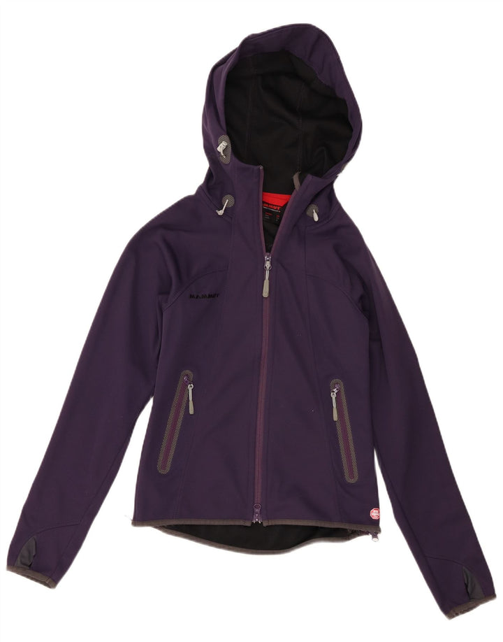 Giacca da ginnastica con cappuccio da donna Mammut UK 6 XS poliestere viola