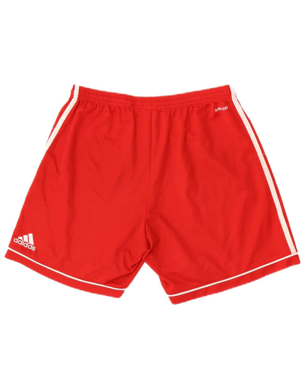 Adidas Pantaloncini sportivi regolari da uomo con grafica media rossa in poliestere sportivo