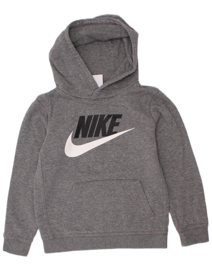 Felpa con cappuccio grafica Nike da bambino 6-7 anni in cotone grigio
