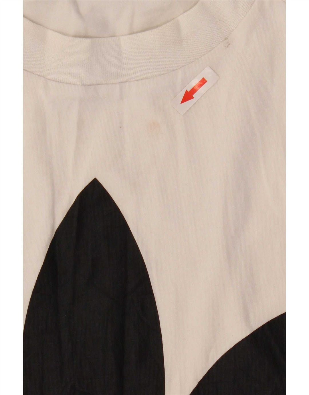Canottiera grafica da donna Adidas UK 12 cotone bianco medio