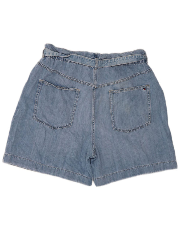 Pantaloncini di jeans a vita alta da donna Tommy Hilfiger XL W36 Lyocell blu