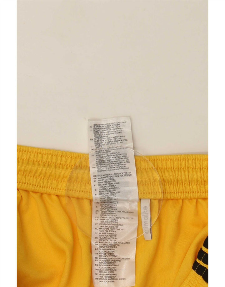 Pantaloncini sportivi Adidas Climalite da uomo di grandi dimensioni in poliestere giallo