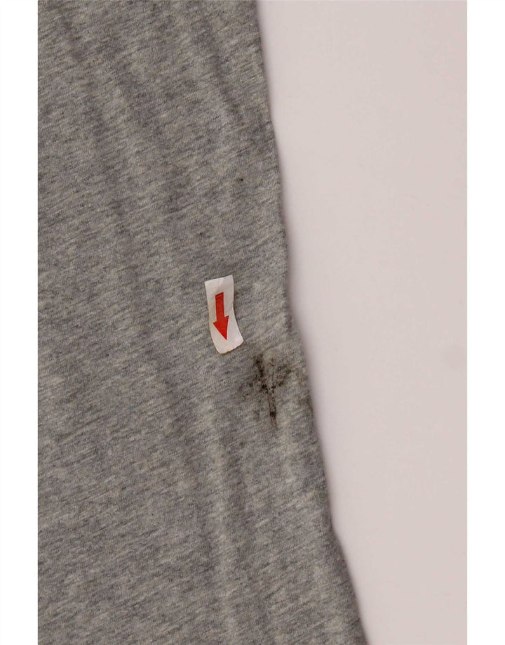 T-shirt grafica da uomo Diesel Top grande in cotone grigio