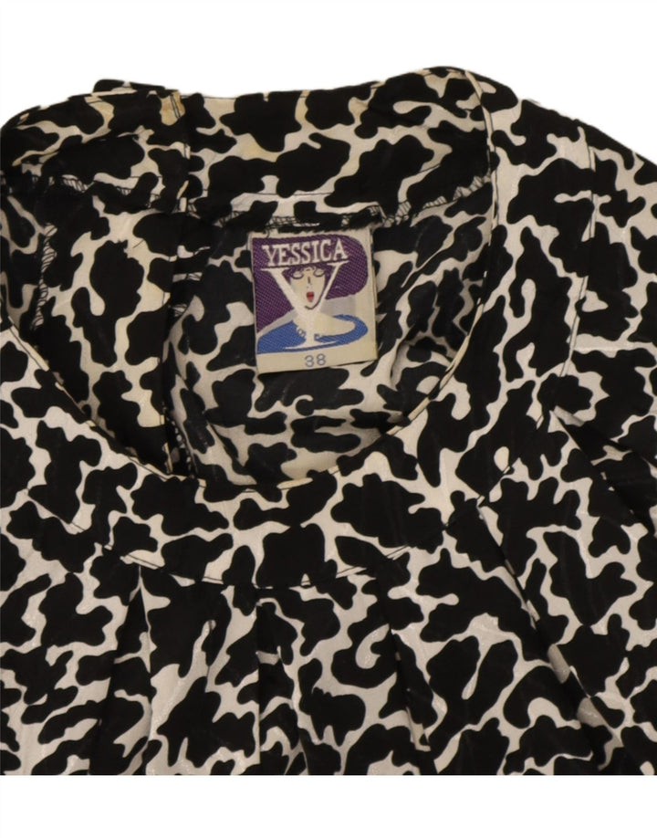 Camicetta corta da donna Yessica Top EU 38 Poliestere nero medio con stampa animalier