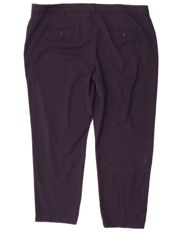Pantaloni chino slim da donna Marks & Spencer UK 22 3XL W44 L29 Blu navy