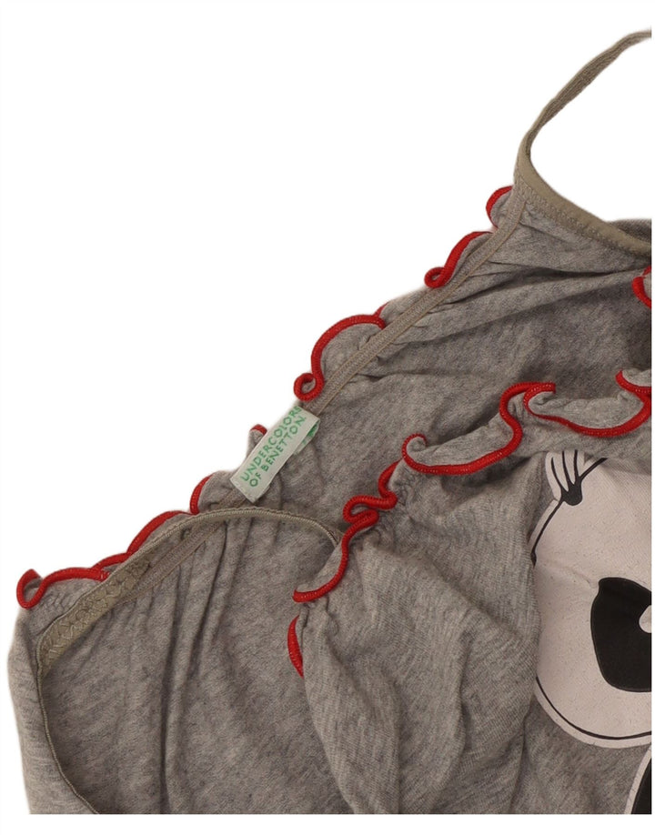 Top con camicetta grafica da donna Benetton UK 4 XS Grigio