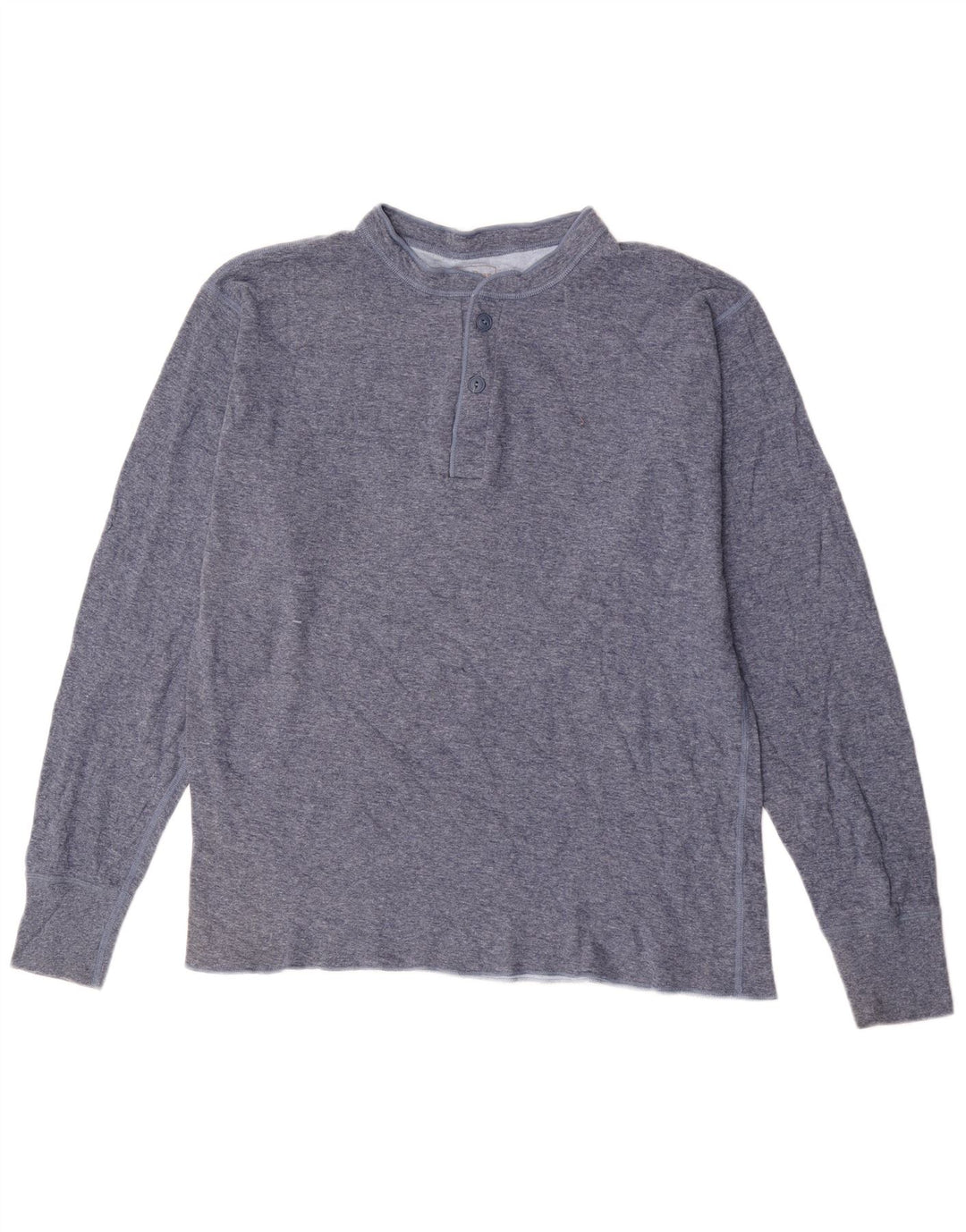 L.L.Bean Top da uomo a maniche lunghe in cotone blu grande