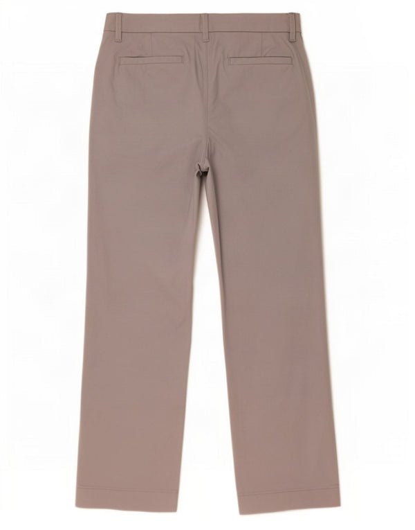 Marks & Spencer Womens Straight Chino Trousers UK 12 Medium W32 L28 Grey