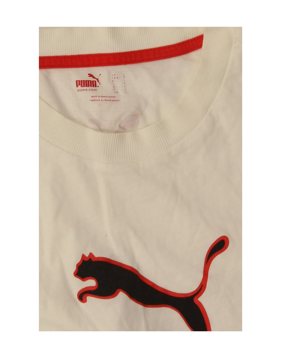 T-shirt grafica da uomo Puma Large bianca
