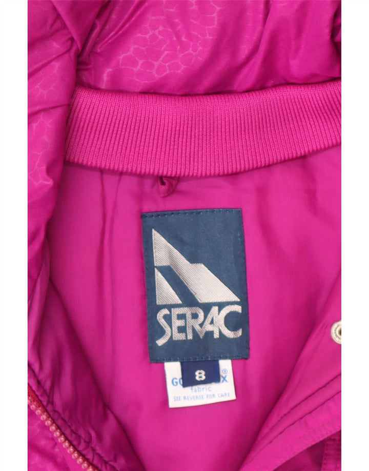 Serac Giacca da sci oversize da donna UK 8 Small Pink Cotton