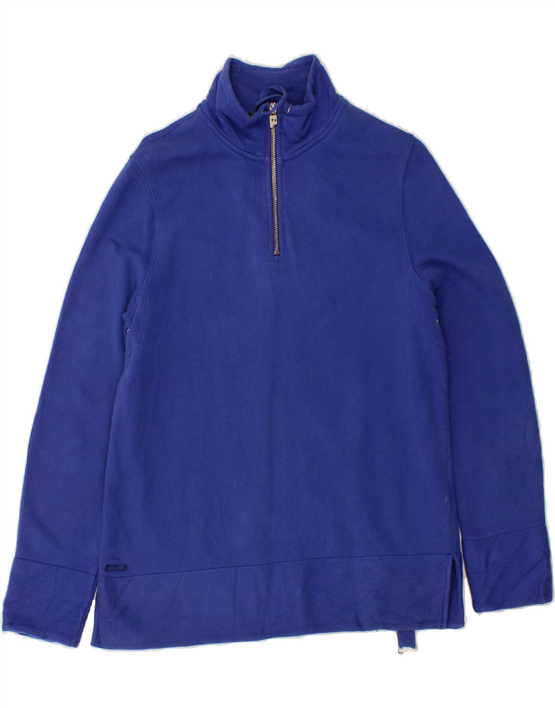 RALPH LAUREN Mens Zip Neck Sweatshirt Jumper Small Blue Cotton Vintage Ralph Lauren and Second-Hand Ralph Lauren from Messina Hembry 
