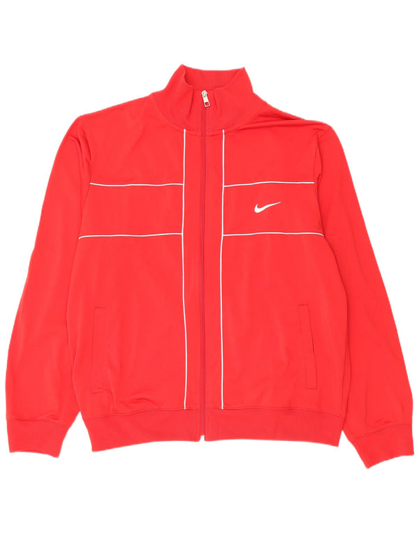 Giacca da tuta da uomo Nike Large rossa in poliestere