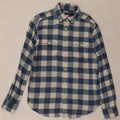 NAUTICA Mens Classic Fit Flannel Shirt Medium Navy Blue Check Cotton Vintage Nautica and Second-Hand Nautica from Messina Hembry 