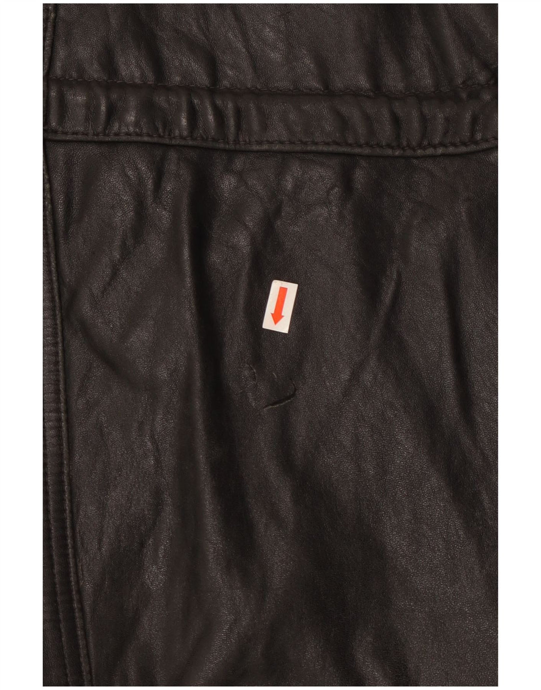 Giacca in pelle vintage da uomo UK 44 2XL Pelle nera