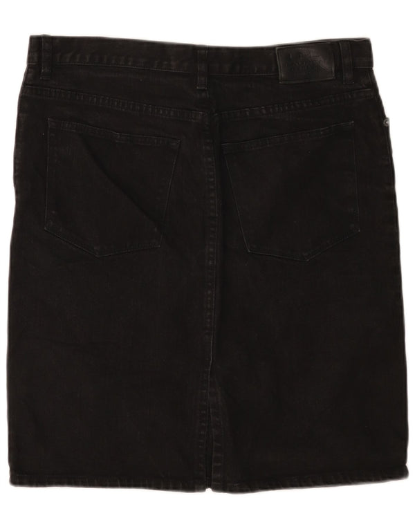 Gonna in denim da donna Ralph Lauren US 12 Large W32 cotone nero