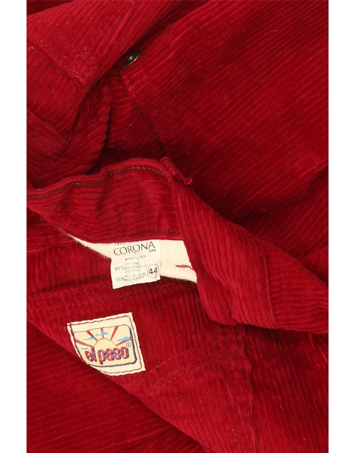 Gonna in velluto a coste da donna El Paso IT 44 media W26 cotone rosso