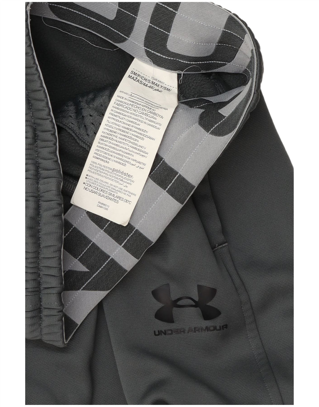 Pantaloni da tuta da uomo Under Armour Pantaloni da jogging piccoli in poliestere grigio