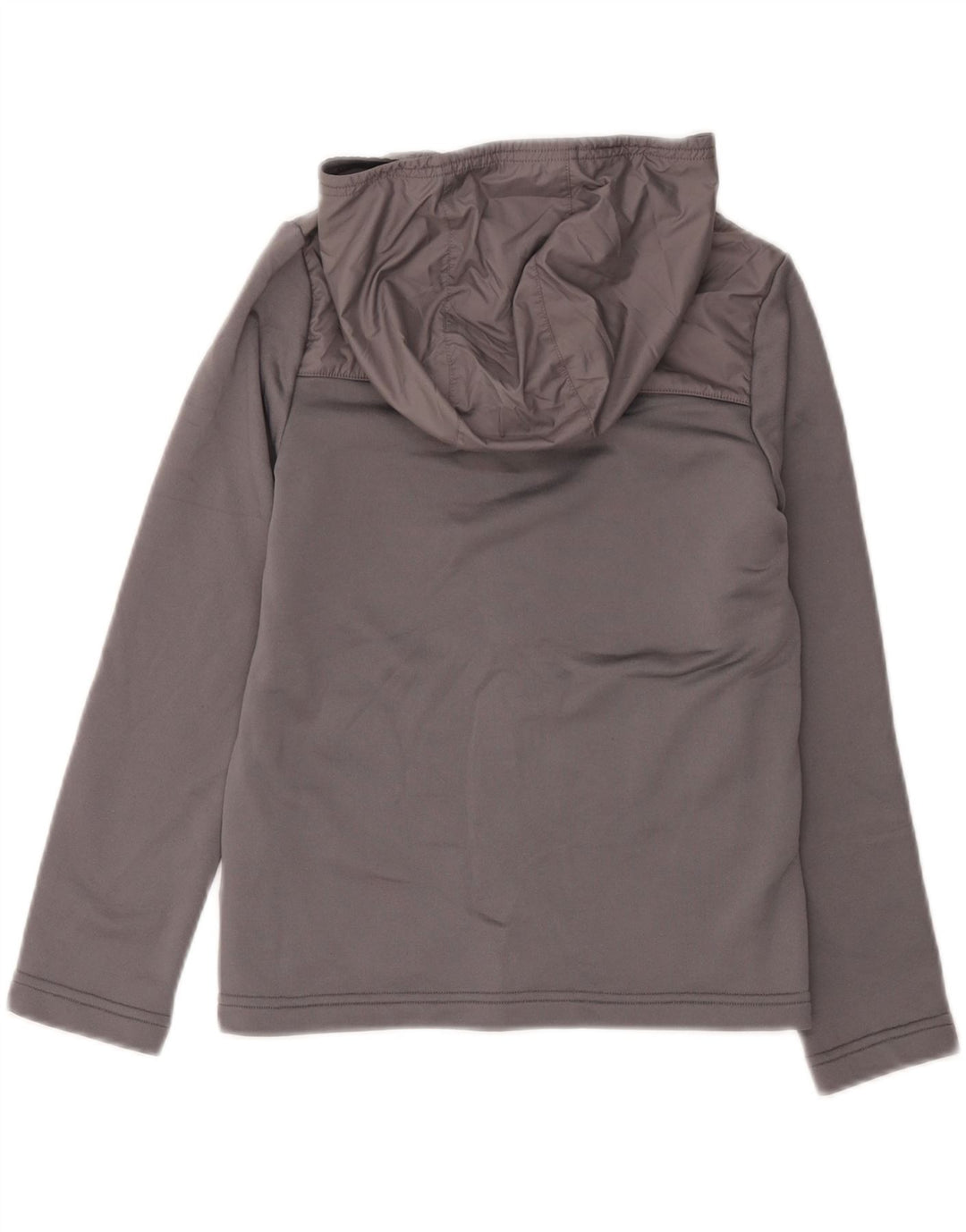 Felpa con cappuccio e zip Nike per ragazzi, 10-11 anni, poliestere color block grigio medio
