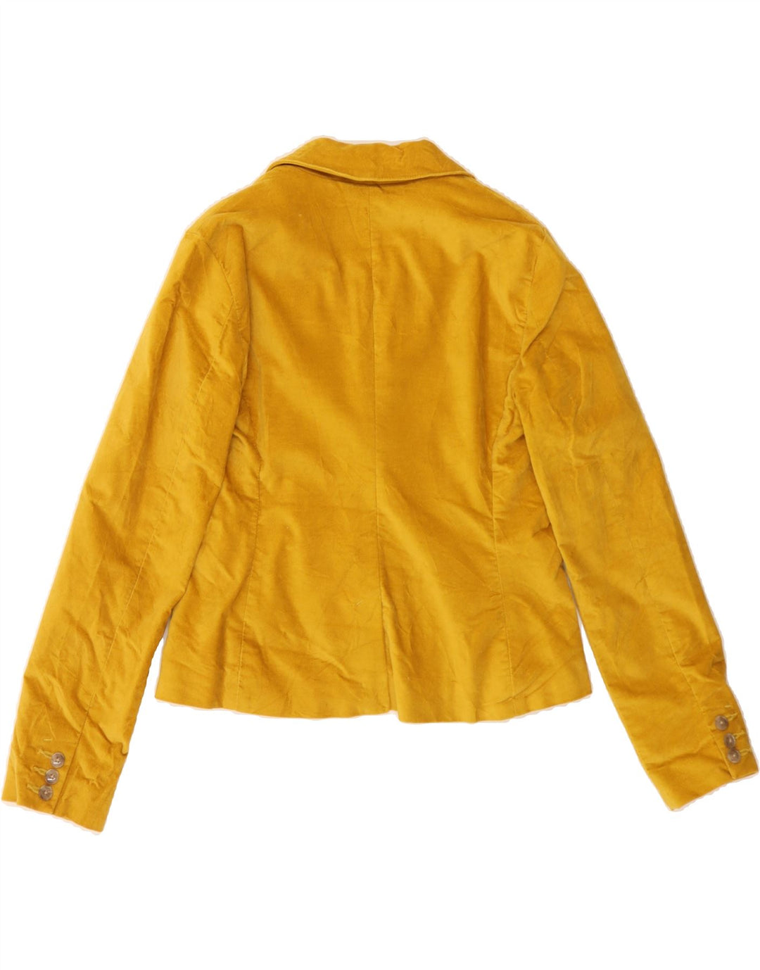 EDDIE BAUER Womens 2 Button Blazer Jacket US 4 Small Yellow Cotton Vintage Eddie Bauer and Second-Hand Eddie Bauer from Messina Hembry 