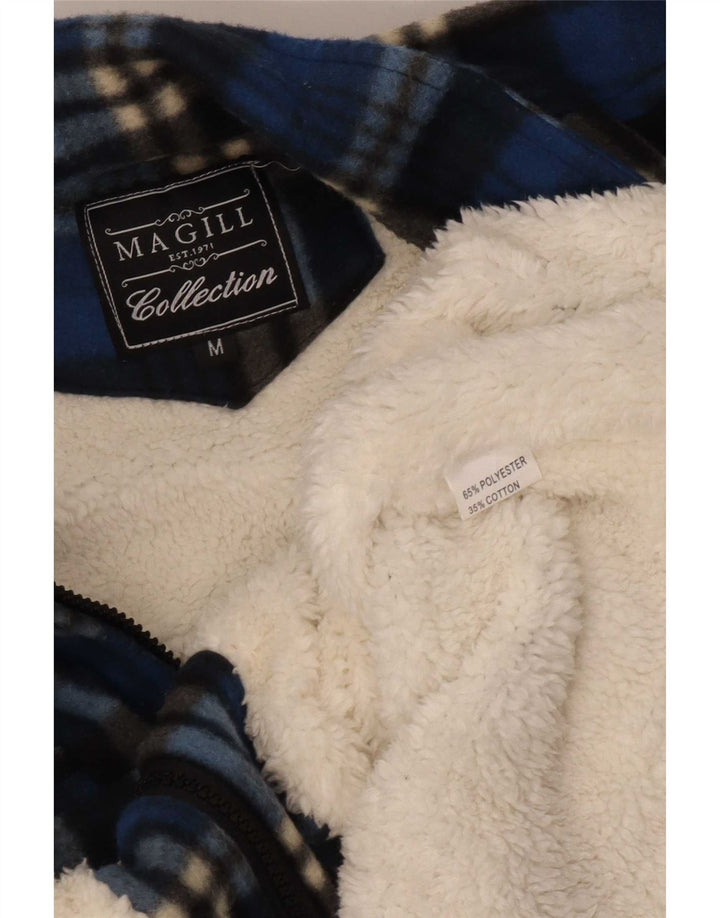 Giacca in pile Sherpa da uomo Magill UK 38 Poliestere scozzese blu medio