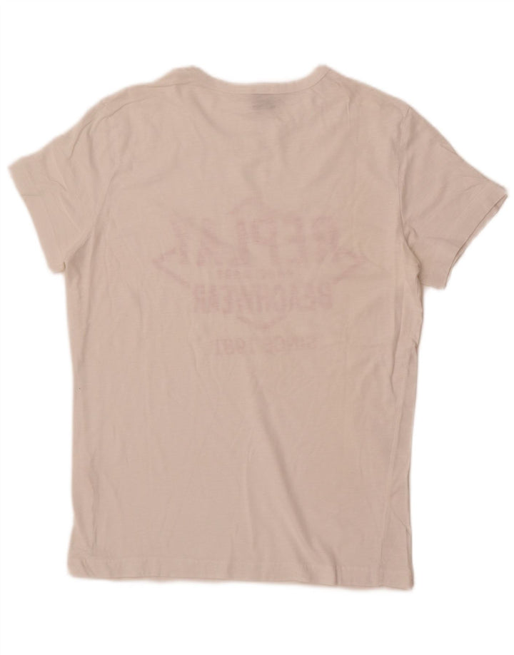 T-shirt grafica da uomo Replay Top piccola bianca