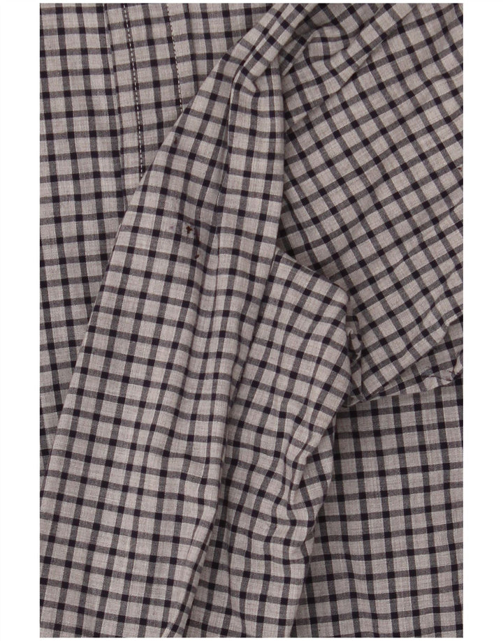 Camicia slim fit da uomo Tommy Hilfiger in cotone a quadretti grigio medio