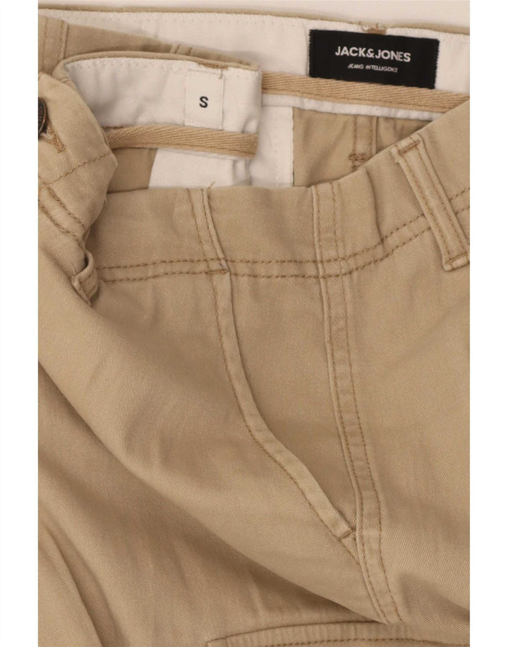 Pantaloncini cargo da uomo Jack & Jones piccoli W32 in cotone beige