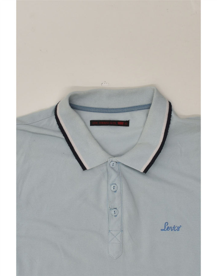 LEVI'S Mens Polo Shirt Small Blue Cotton | Vintage Levi's | Thrift | Second-Hand Levi's | Used Clothing | Messina Hembry 