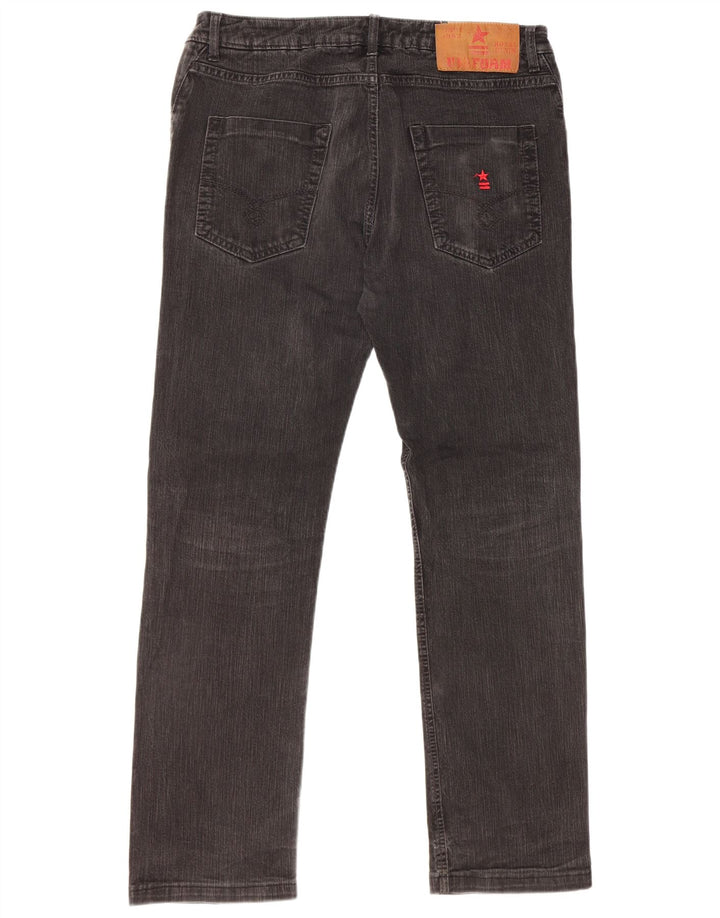 Jeans dritti da uomo uniformi W34 L30 cotone grigio