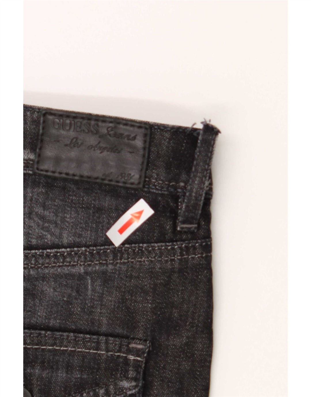 Gonna in denim da donna Guess W27 piccola in cotone nero