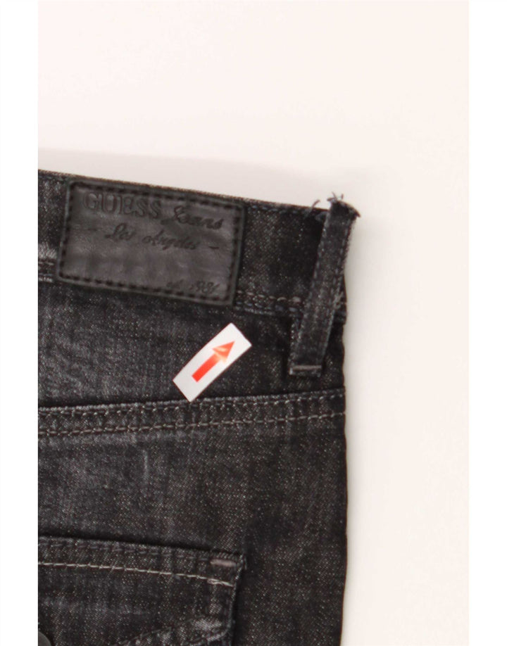 Gonna in denim da donna Guess W27 piccola in cotone nero