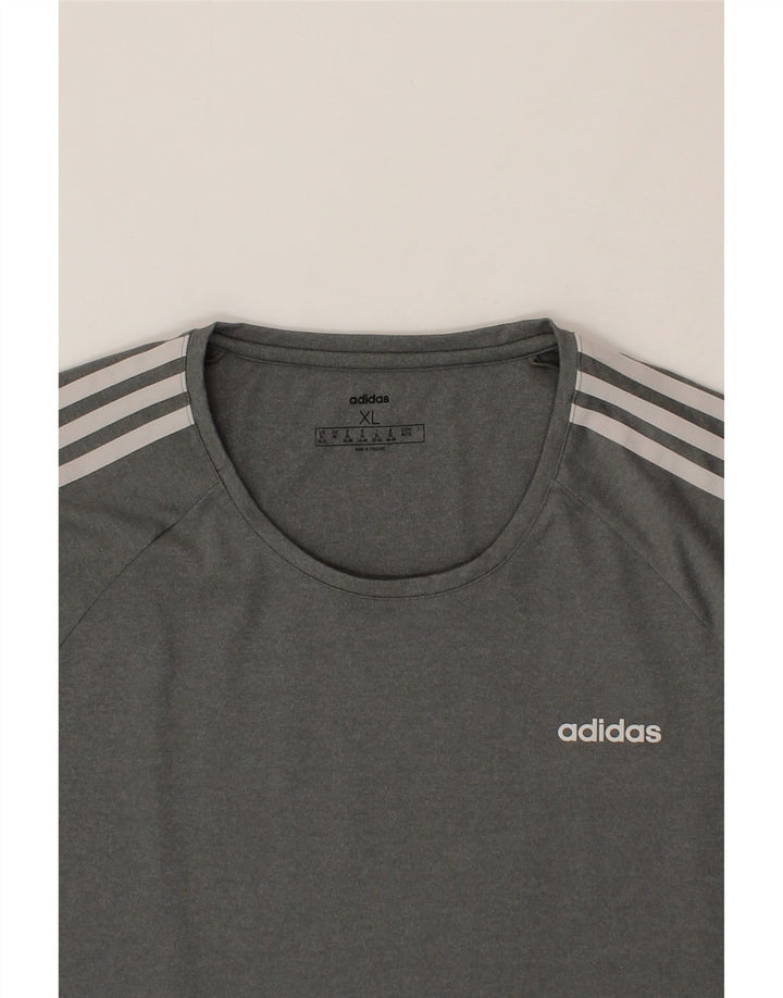 ADIDAS Womens Climalite T-Shirt Top UK 20/22 XL Grey Polyester Vintage Adidas and Second-Hand Adidas from Messina Hembry 