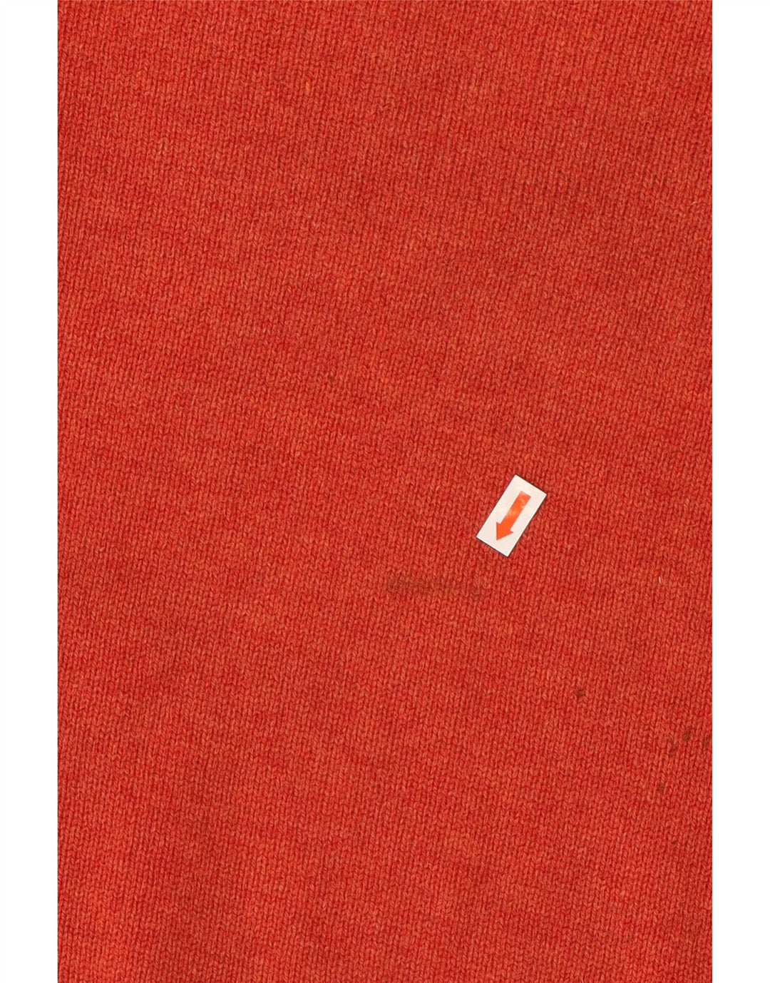 TOMMY HILFIGER Mens V-Neck Jumper Sweater Large Orange Lambswool