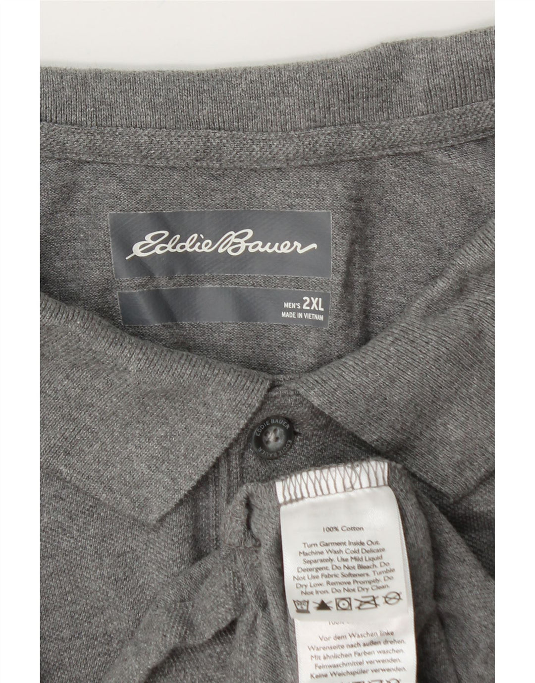 Polo da uomo EDDIE BAUER 2XL in cotone grigio
