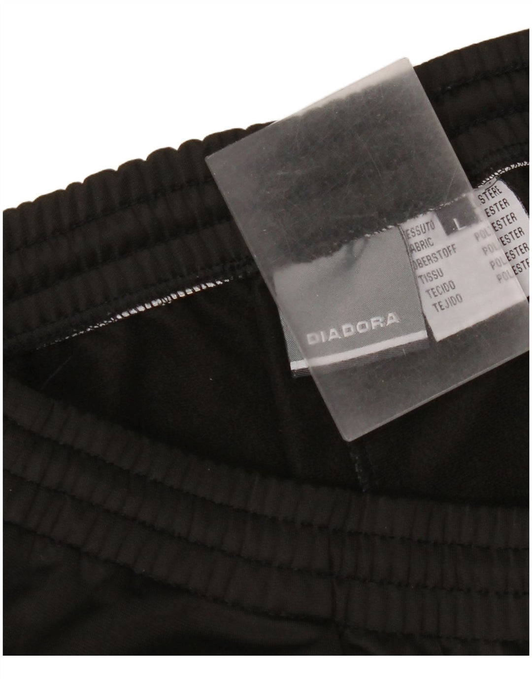 Pantaloni da tuta da uomo Diadora Large neri in poliestere