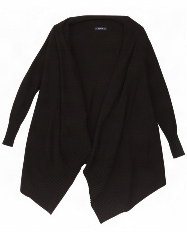 Maglione cardigan aperto da donna Zara UK 12 Medium Black Viscose