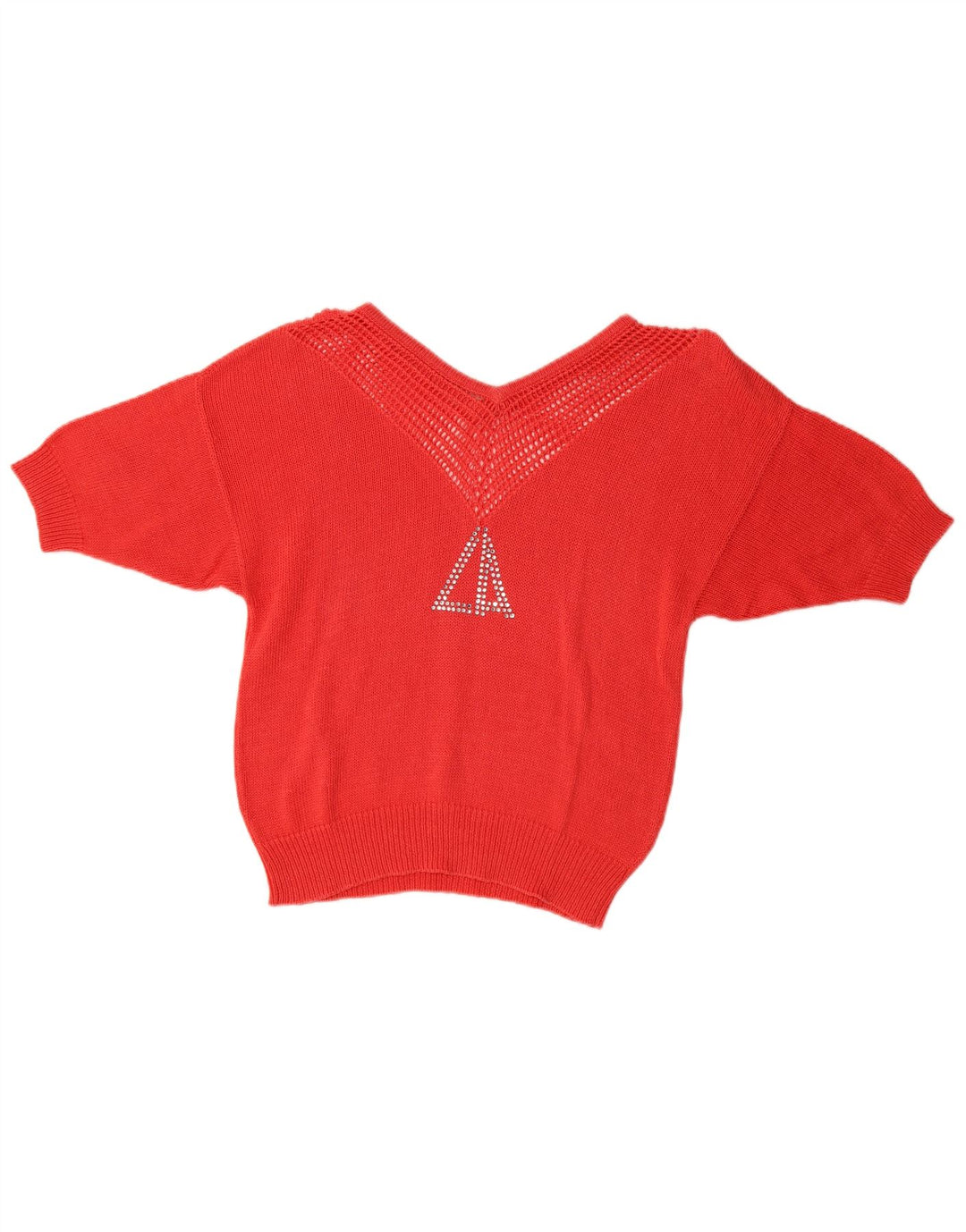 Maglione corto con scollo a V da donna Loris Azzaro EU 40 Rosso medio