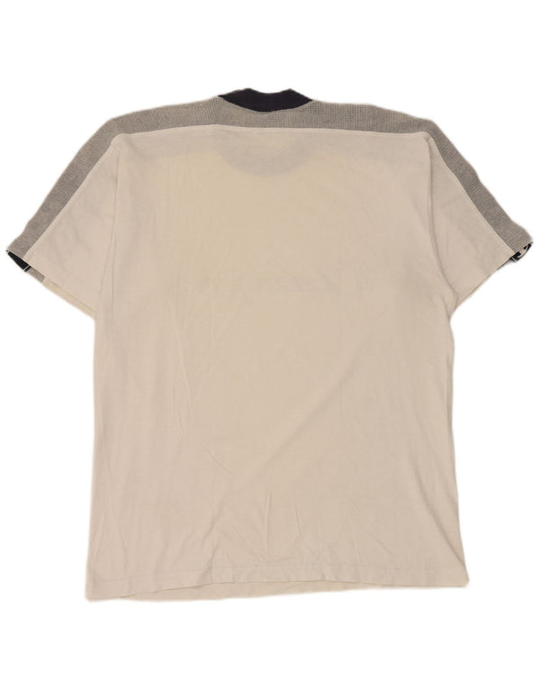 T-shirt grafica da uomo Champion Top grande in cotone color block bianco