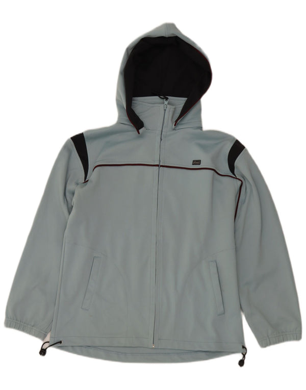 Giacca sportiva da uomo con cappuccio Asics, piccola, in poliestere color block blu