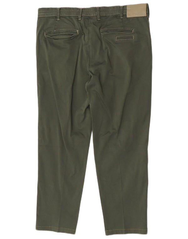 Pantaloni Chino Dritti Uomo Trussardi W38 L26 Cotone Verde