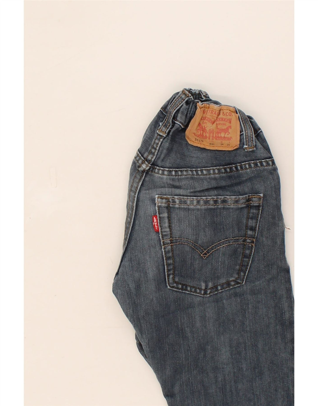 LEVI'S Boys 511 Straight Jeans 7-8 Years W24 L22  Blue Cotton Vintage Levi's and Second-Hand Levi's from Messina Hembry 