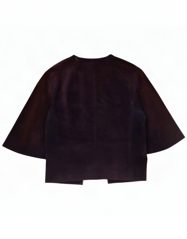 Vintage Womens 3 Button Suede Blazer Jacket UK 14 Medium Purple