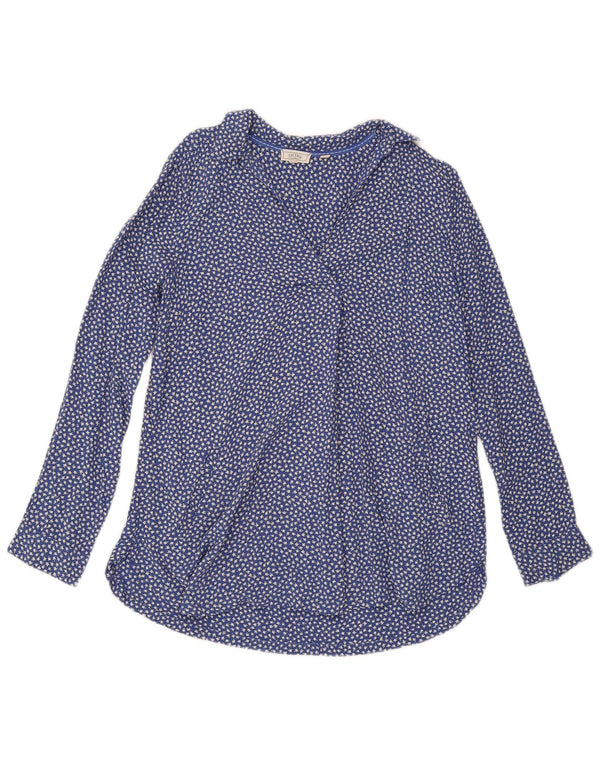 Camicia pullover da donna Fat Face UK 12 Viscosa floreale blu medio