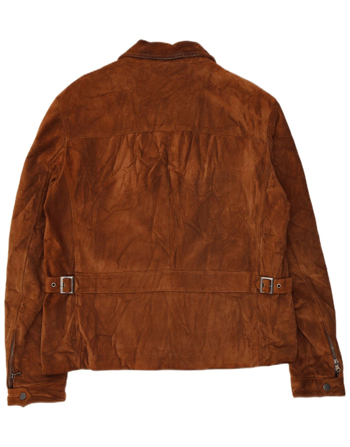 Giacca da uomo in pelle scamosciata VINTAGE IT 52 XL in pelle marrone