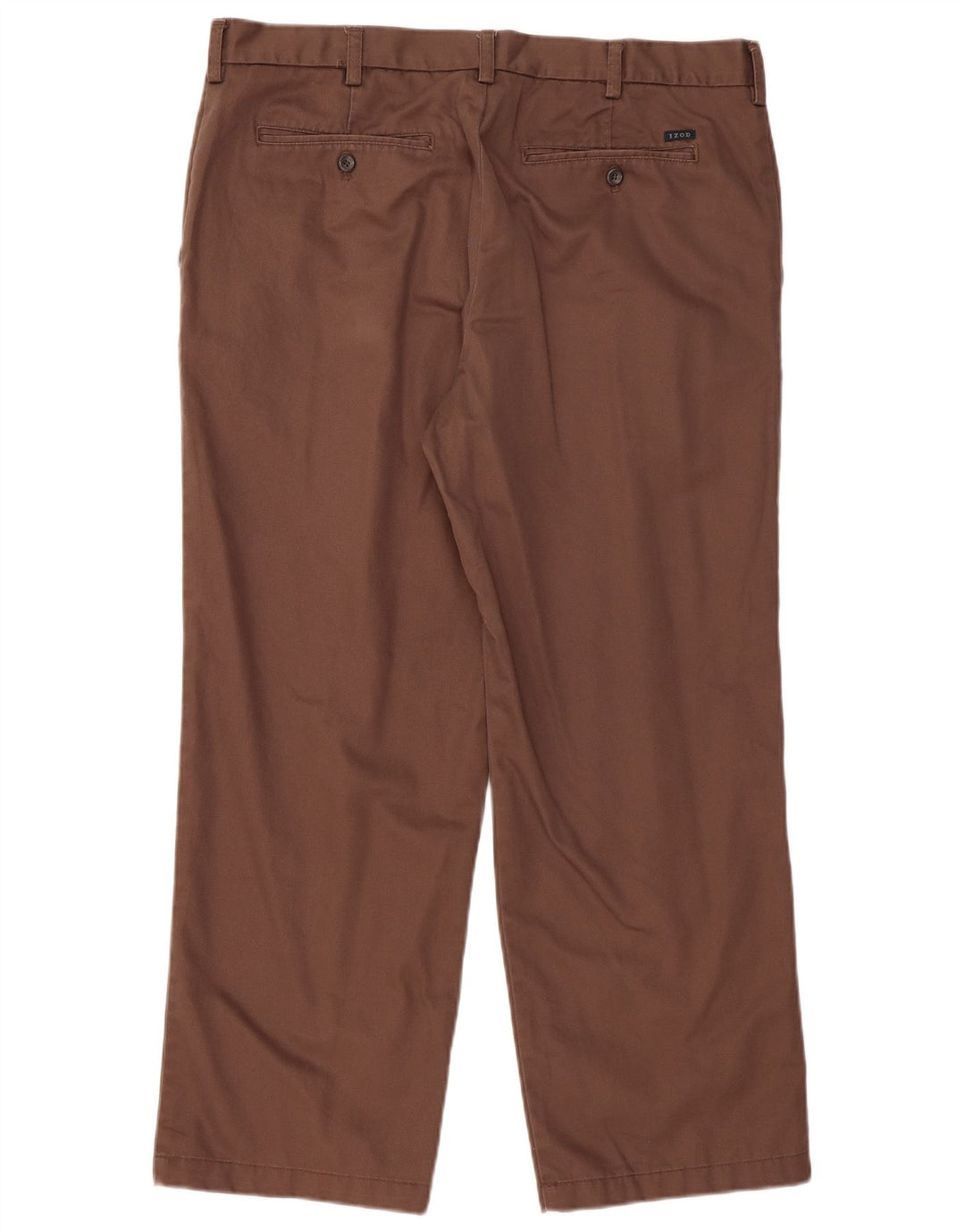Pantaloni chino dritti da uomo IZOD W38 L29 in cotone marrone