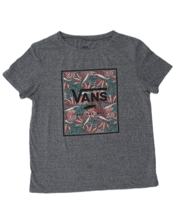 T-shirt grafica da donna VANS Top UK 14 poliestere floreale grigio grande