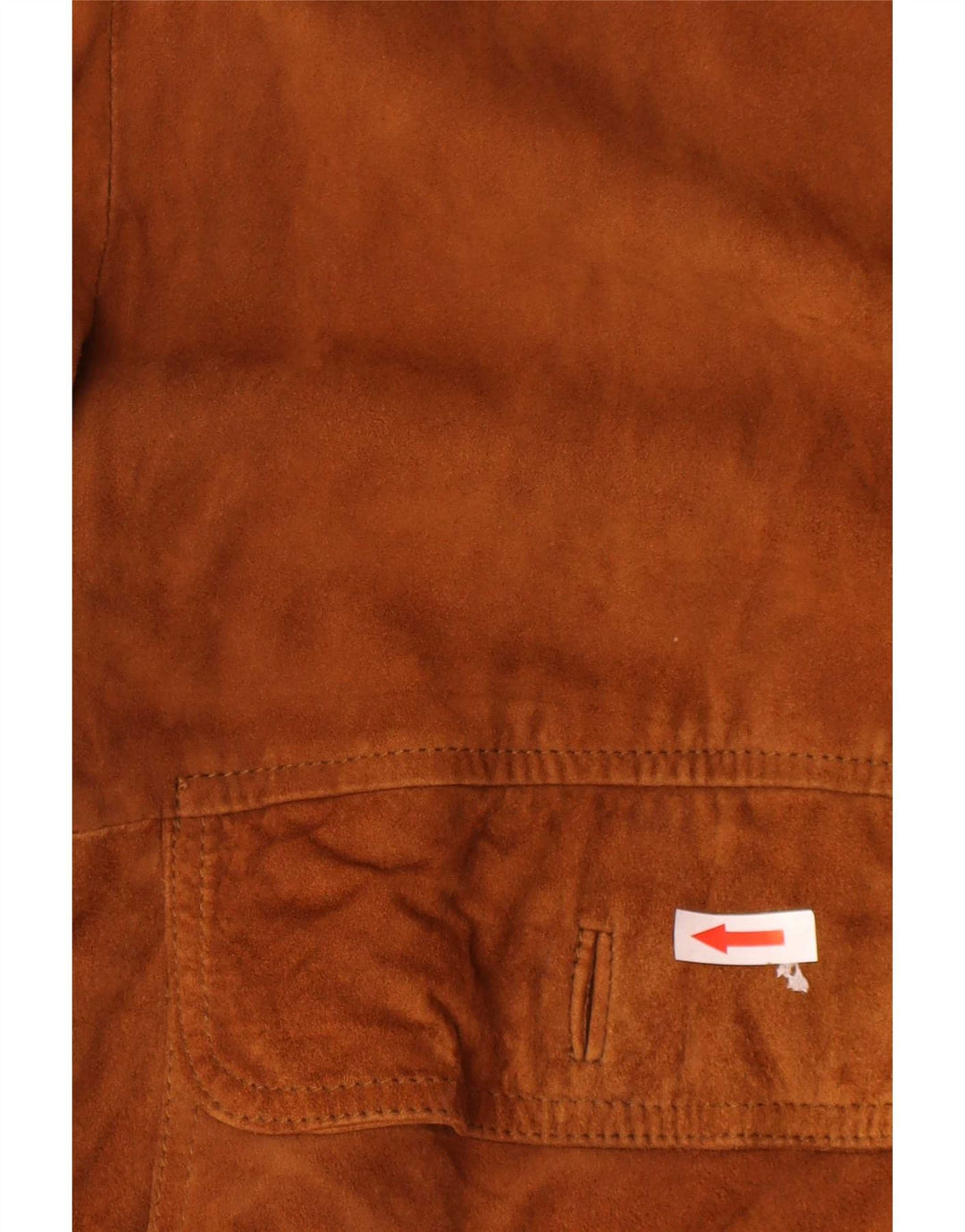 Giubbotto bomber vintage in pelle scamosciata da uomo IT 60 5XL in pelle marrone