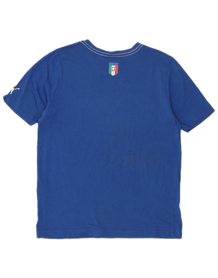 T-shirt grafica PUMA bambino Italia Top 13-14 anni in cotone blu