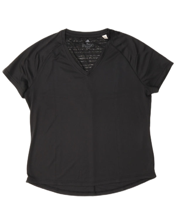 Maglietta Adidas Climalite da donna UK 20/22 XL Nera